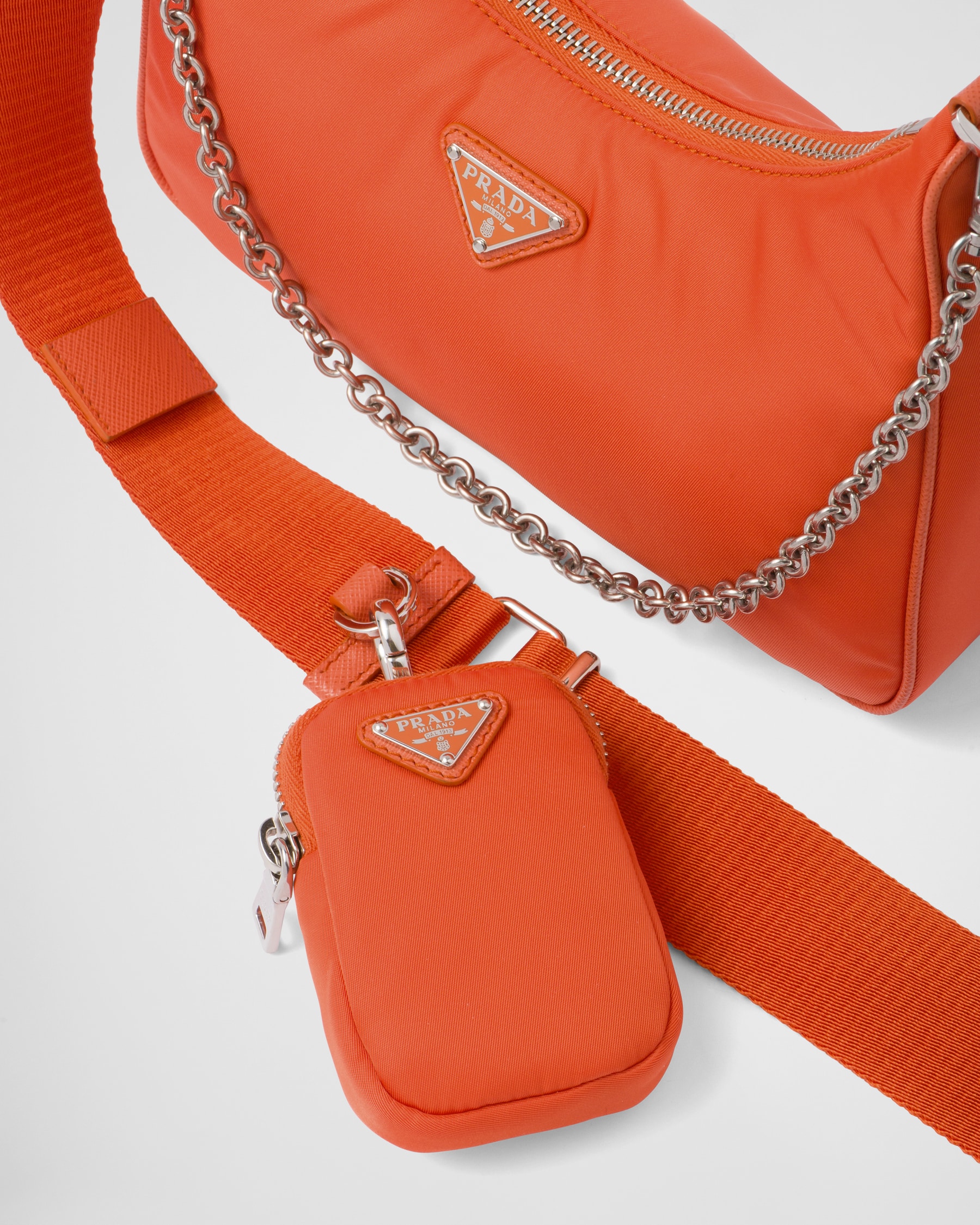 Orange Prada Reedition 2005 Renylon Bag PRADA