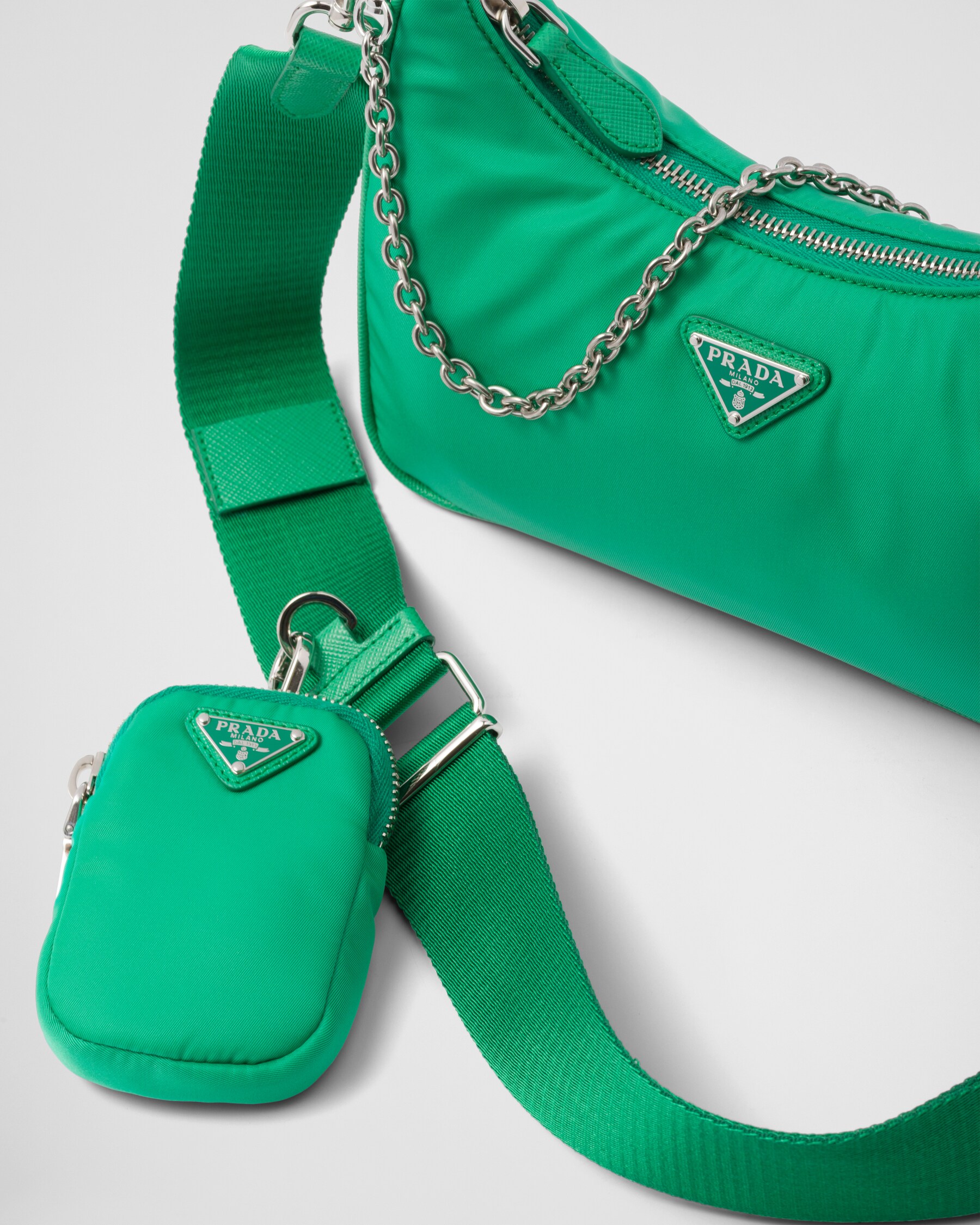 Mint Green Prada Reedition 2005 Renylon Bag PRADA