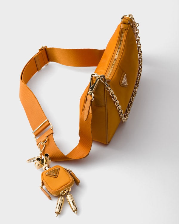 Prada Re-Edition 2005 Re-Nylon and Saffiano leather bag with charm Prada Re-Edition 2005 Re-Nylon and Saffiano leather bag with charm
