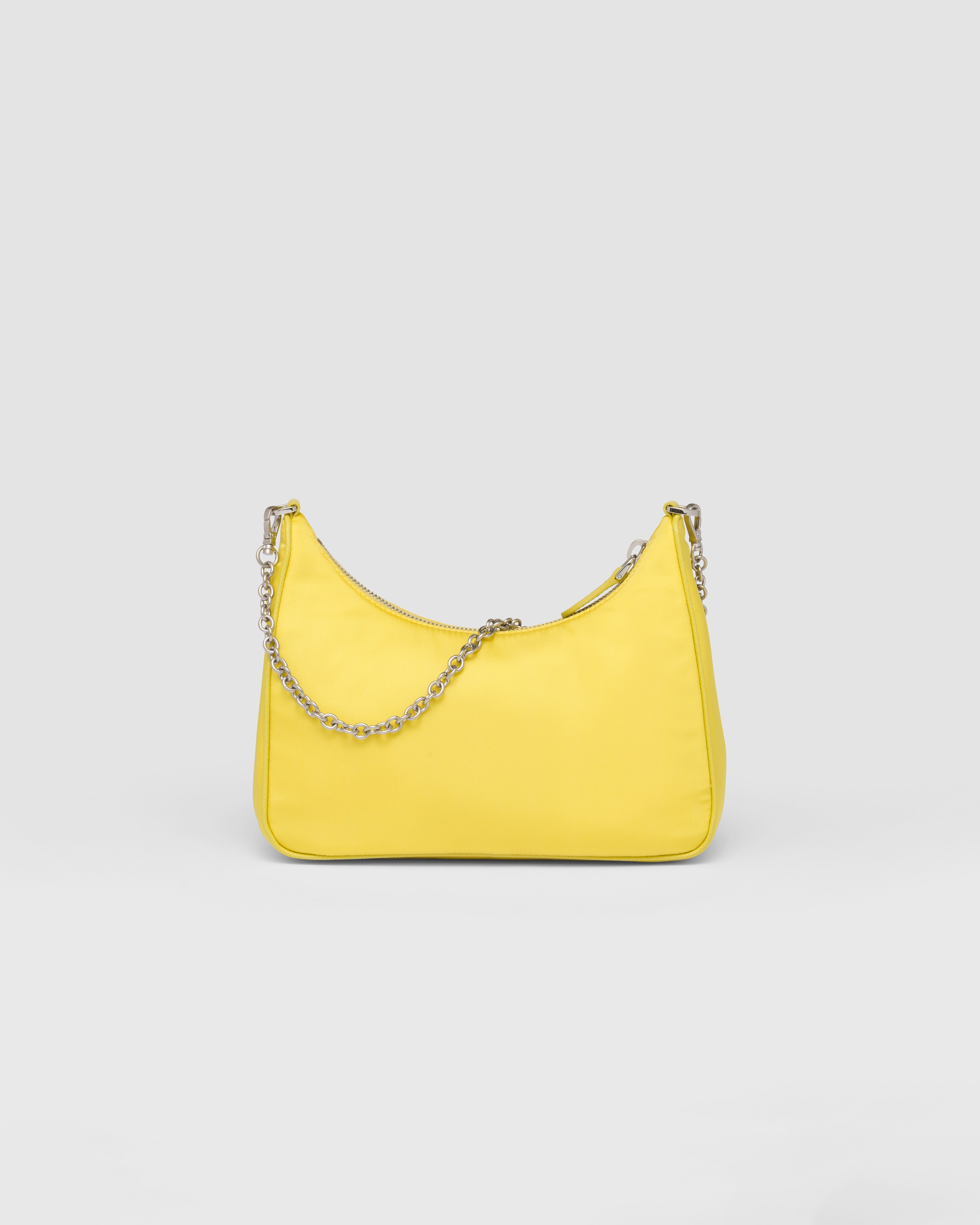 PRADA Shoulder Bag Nylon Yellow Auth bs4580