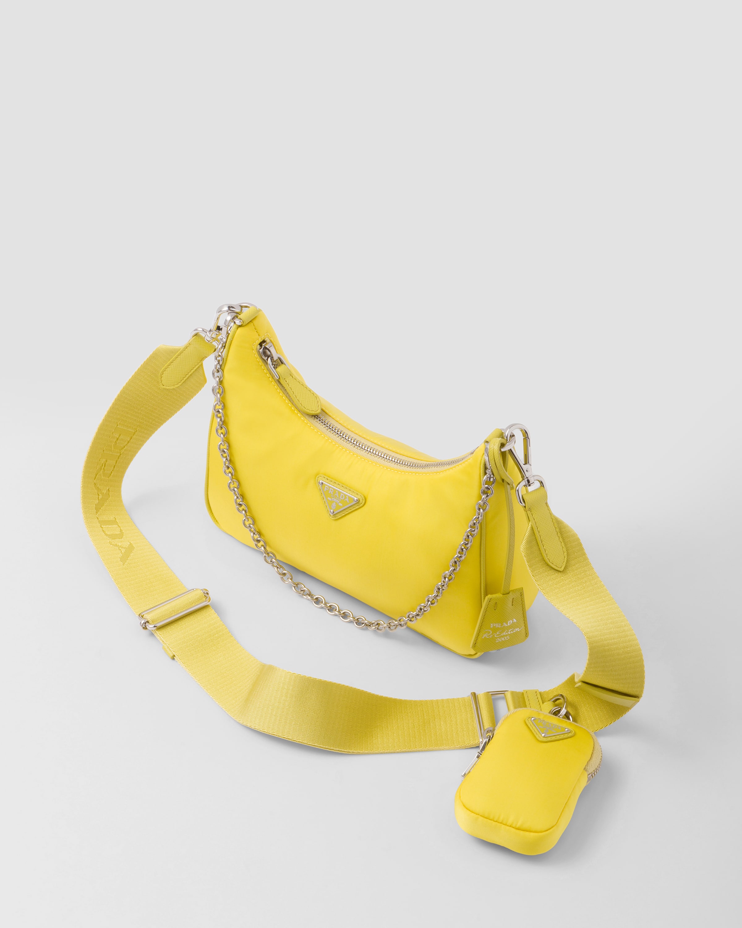 Prada Nylon Pochette Yellow ASL7684