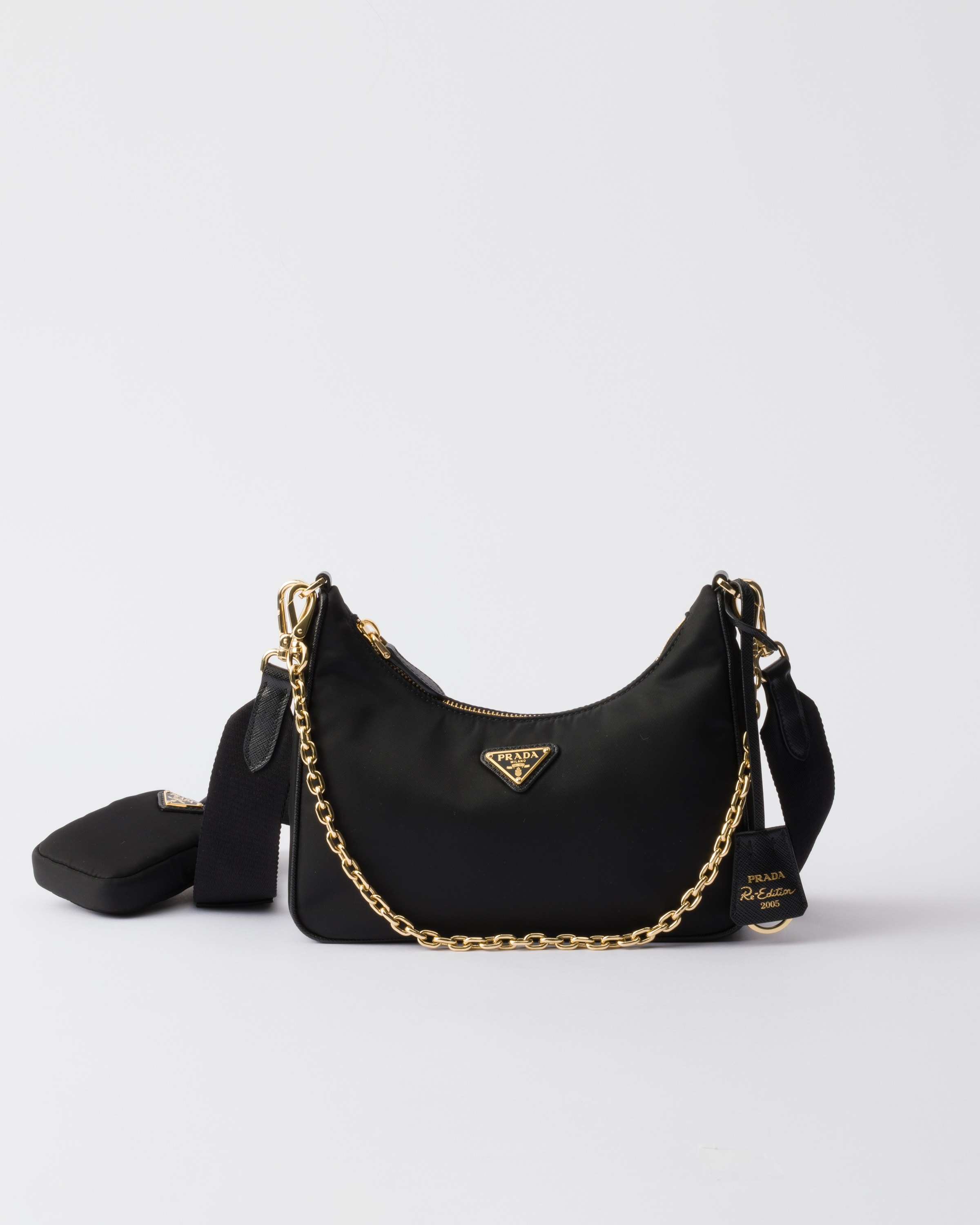 Shop Prada Re-edition 2005 Re-nylon Bag In Black