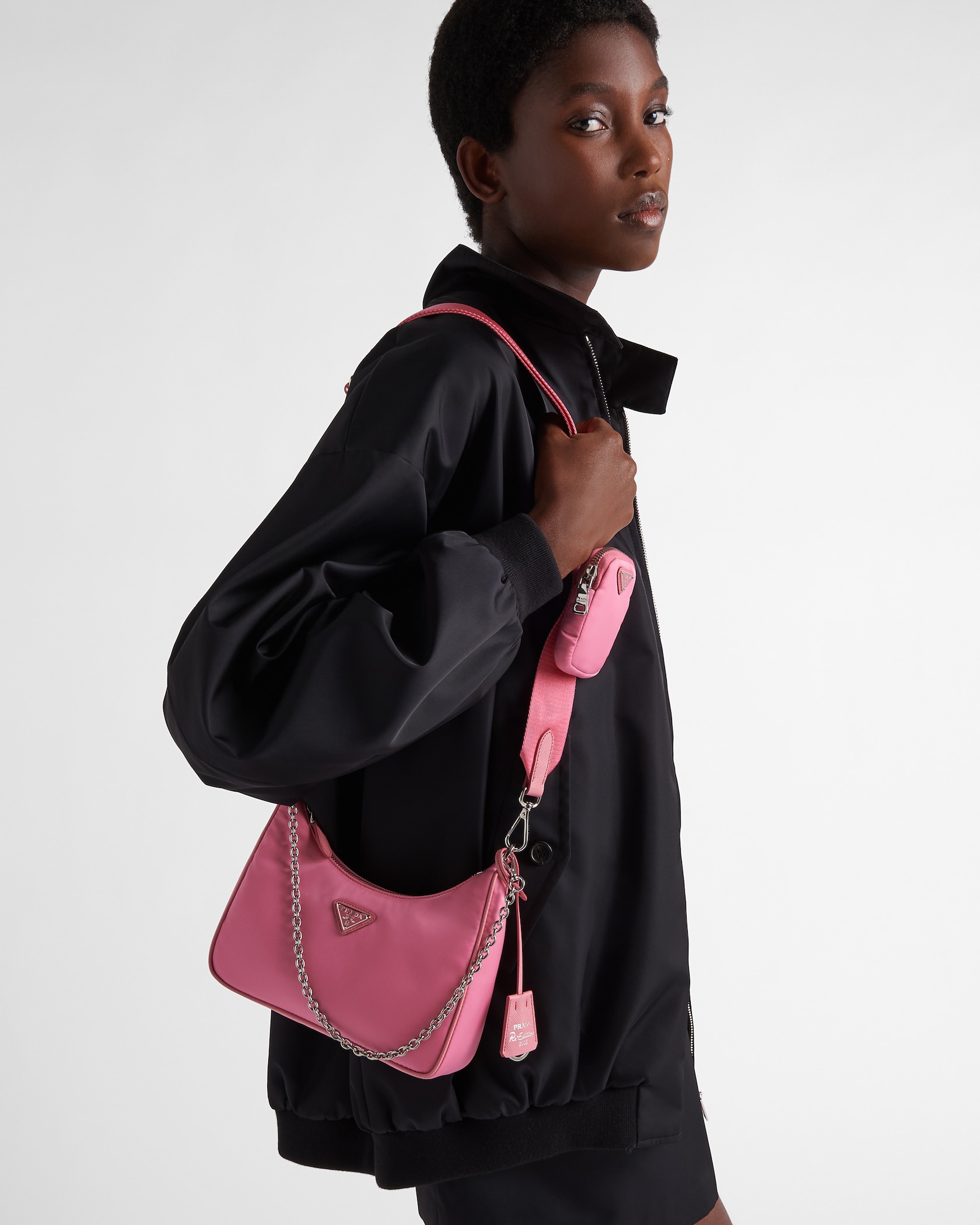 Begonia Pink Prada Reedition 2005 Renylon Bag PRADA