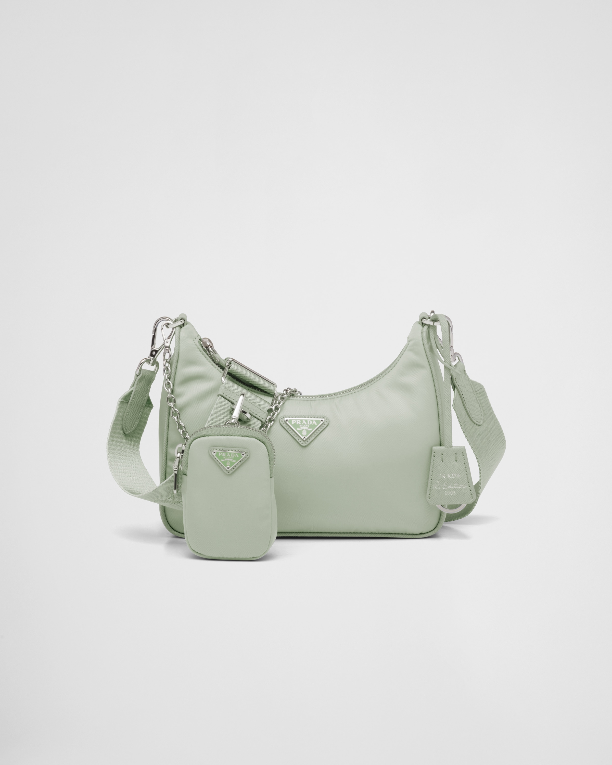 PRADA PRADA Hobo Re-edition 2005 Saffiano Crossbody in Aqua