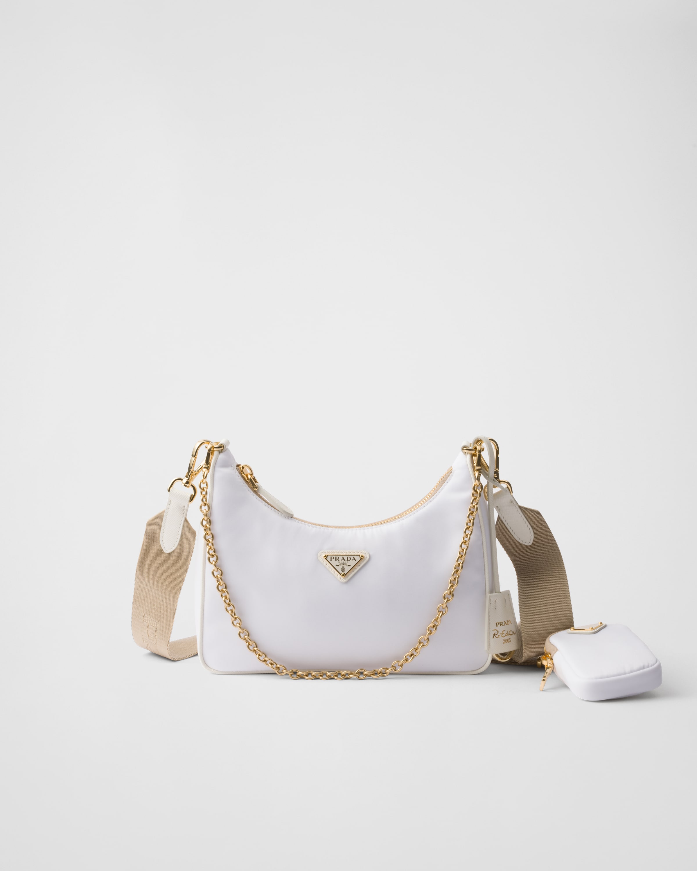 Prada Re-edition 2005 Re-nylon Bag, Woman, White