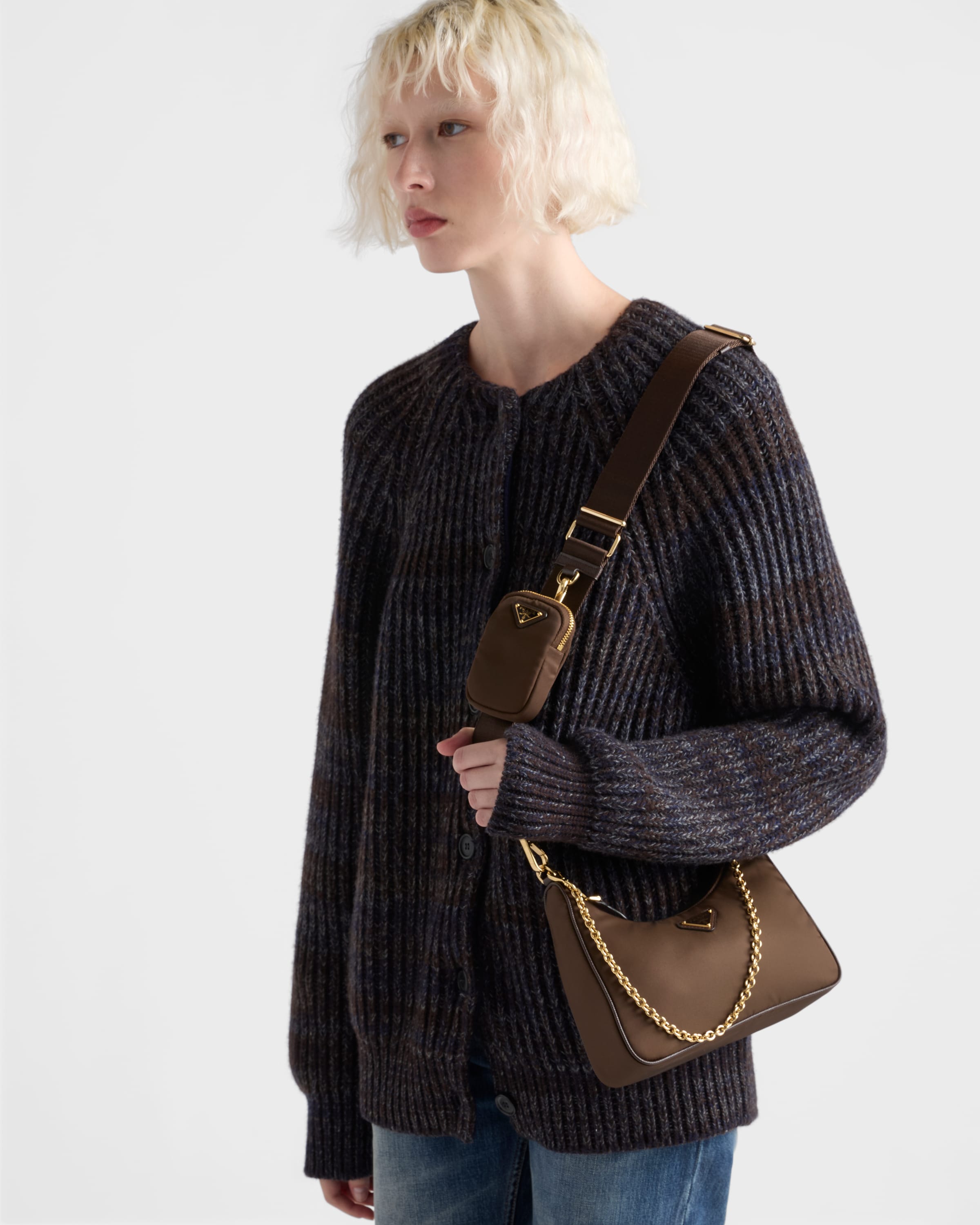 Burnt Brown Prada Re-Edition 2005 Re-Nylon bag | PRADA - United States