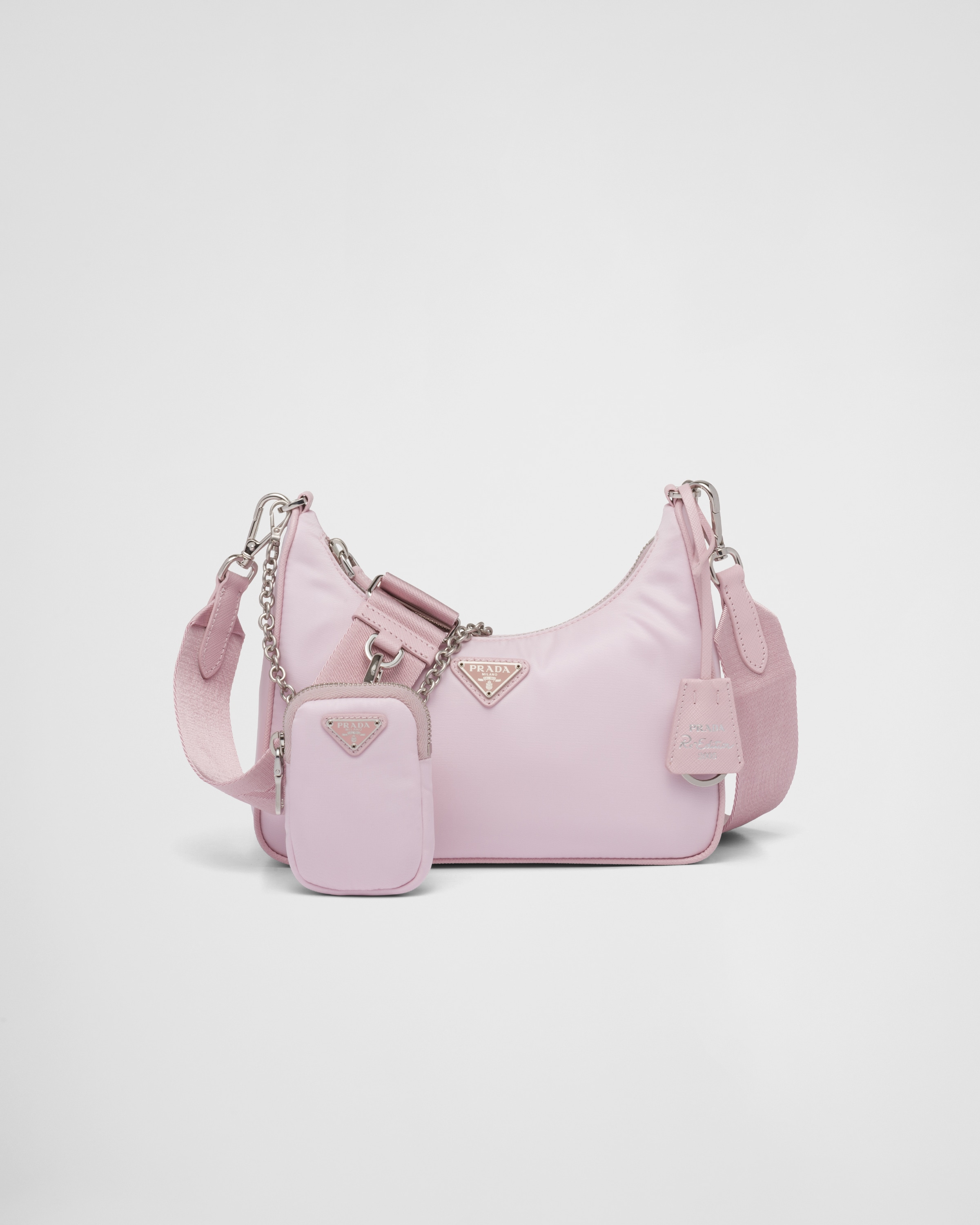 Alabaster Pink Prada Re-edition 2005 Re-nylon Bag