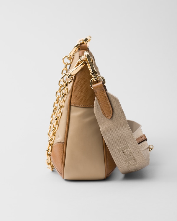 Prada Re-Edition 2005 Re-Nylon and Saffiano leather bag with charm Prada Re-Edition 2005 Re-Nylon and Saffiano leather bag with charm