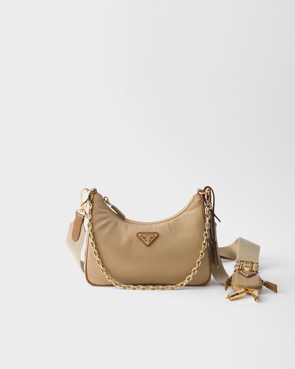 「数量限定 在庫処分セール」 Camel/caramel Saffiano And Re-nylon 2005 Re-edition Prada バッグ