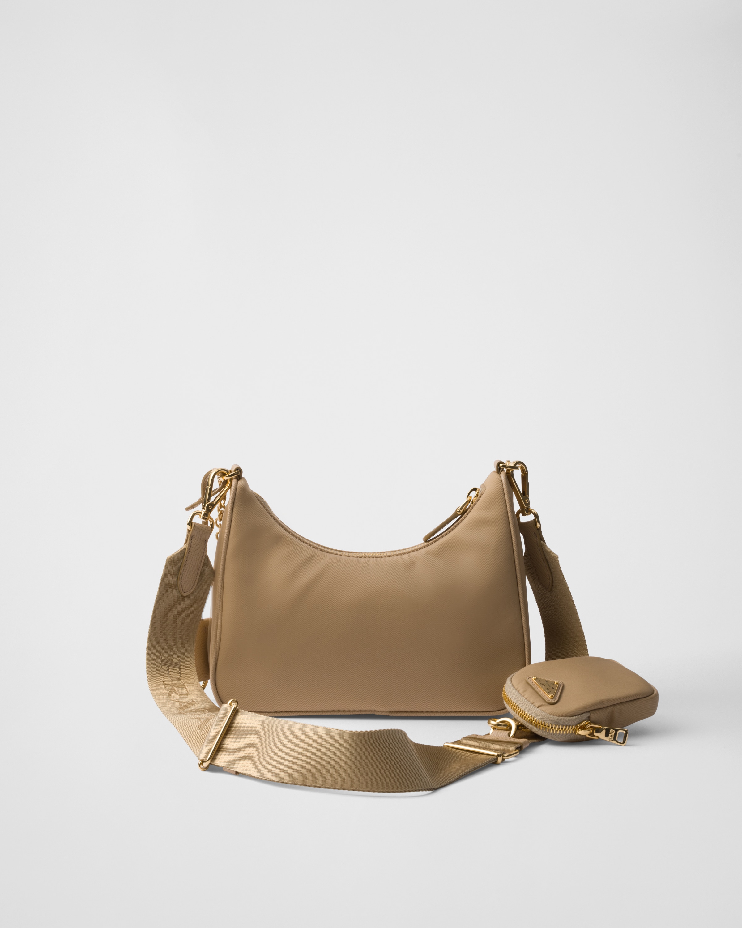 Shop Prada Re-edition 2005 Re-nylon Bag In Camel