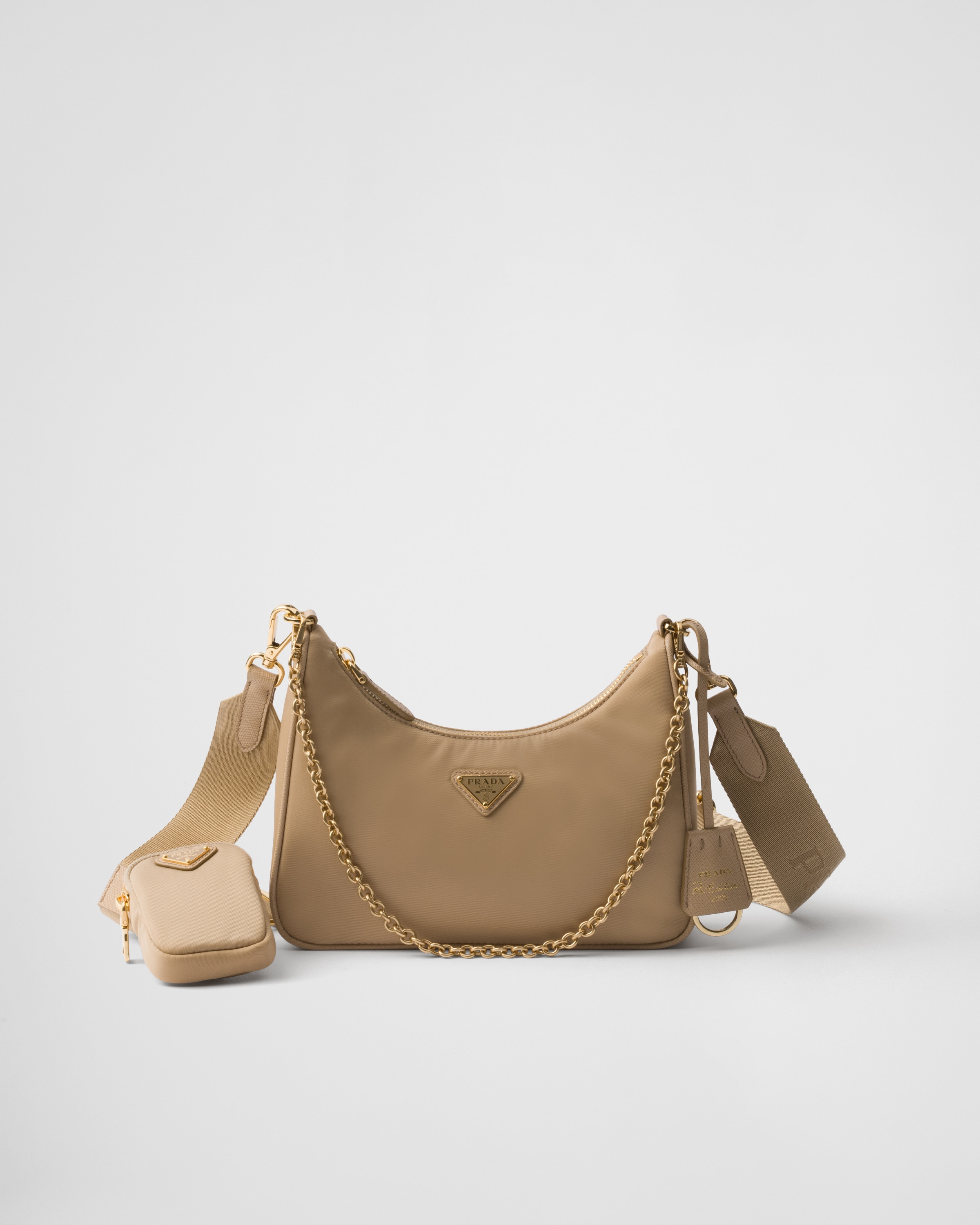 Prada Re-edition 2005 Re-nylon Bag In Camel
