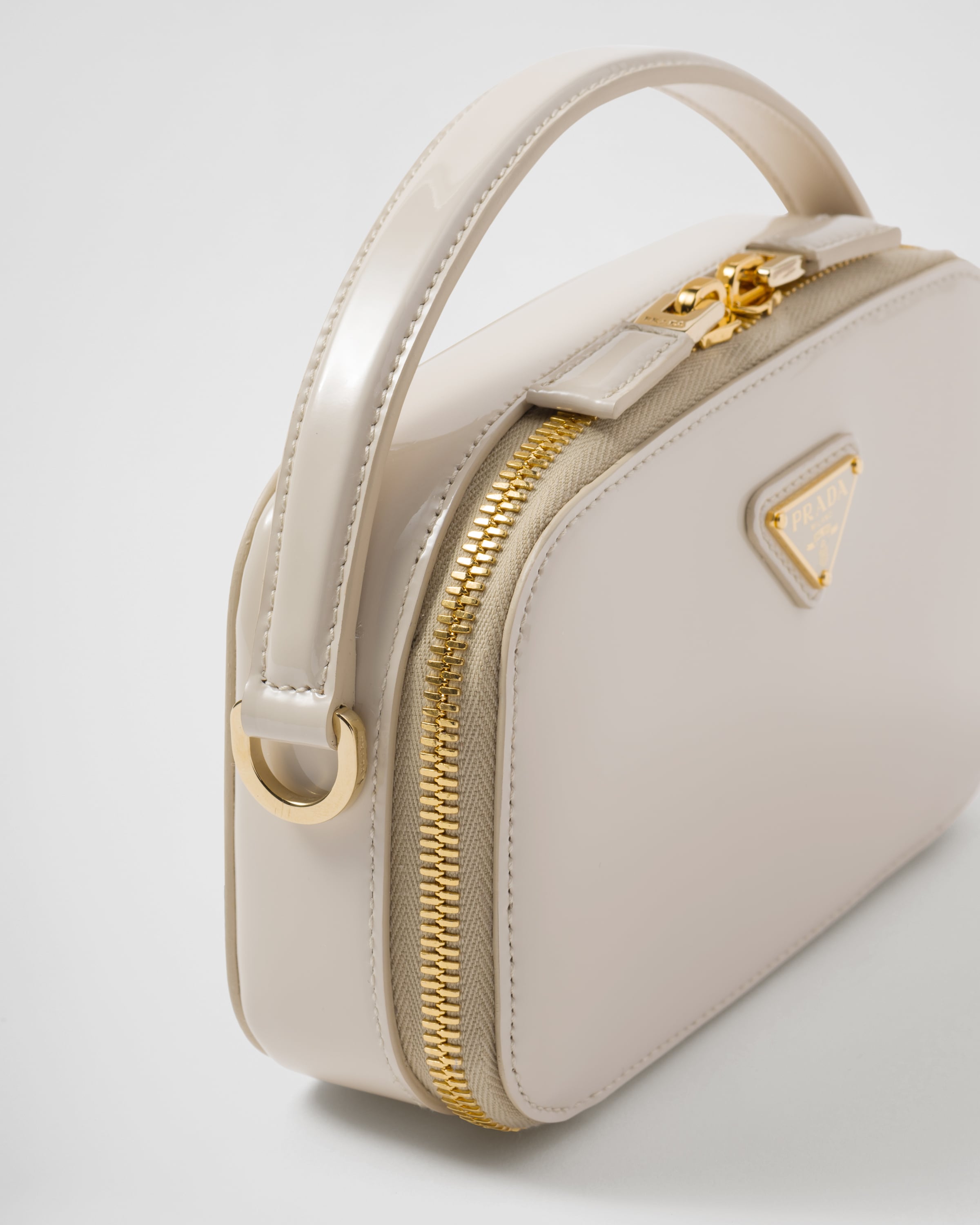 Ivory Prada Odette Patent Leather Mini bag PRADA
