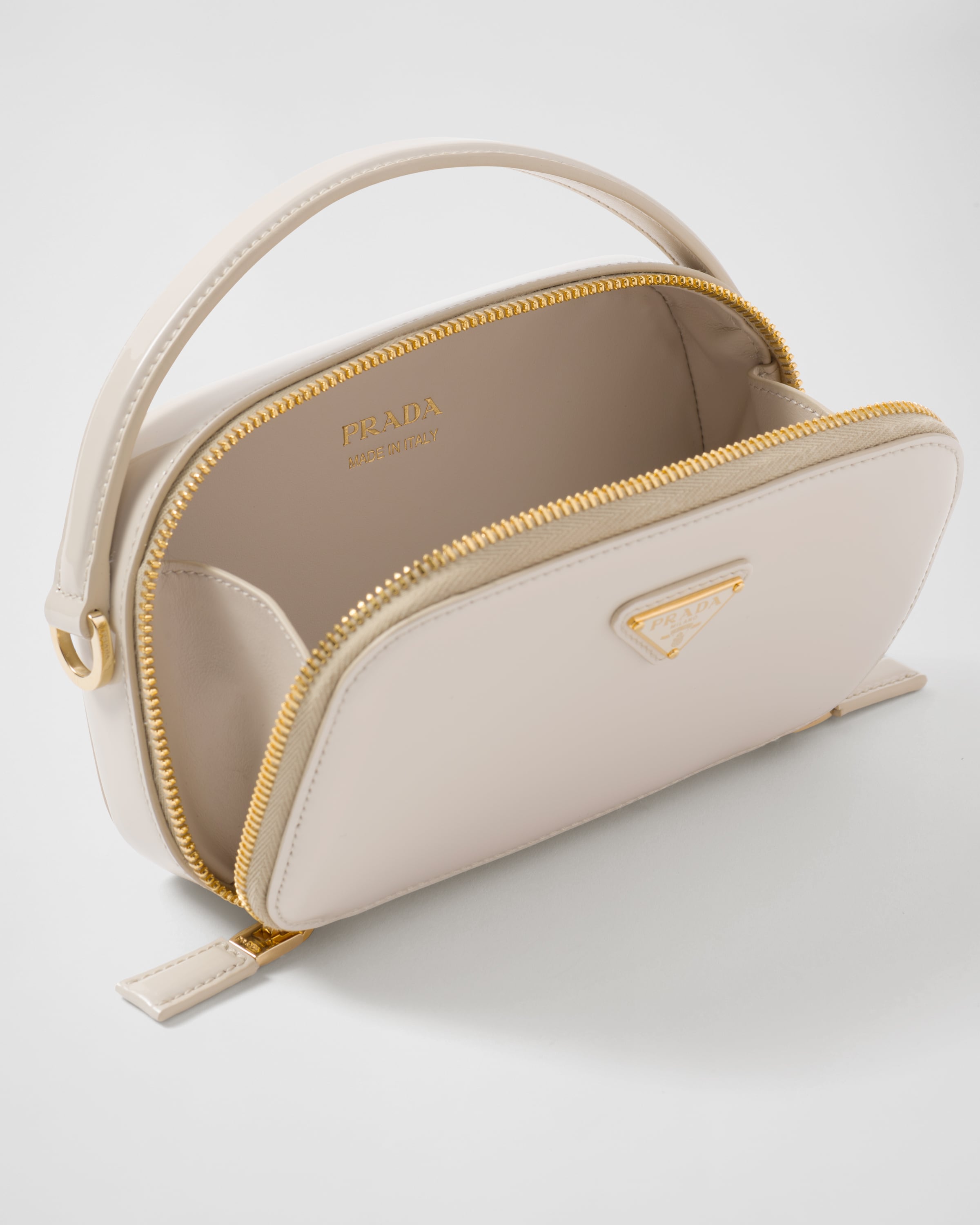 Ivory Prada Odette Patent Leather Mini bag PRADA