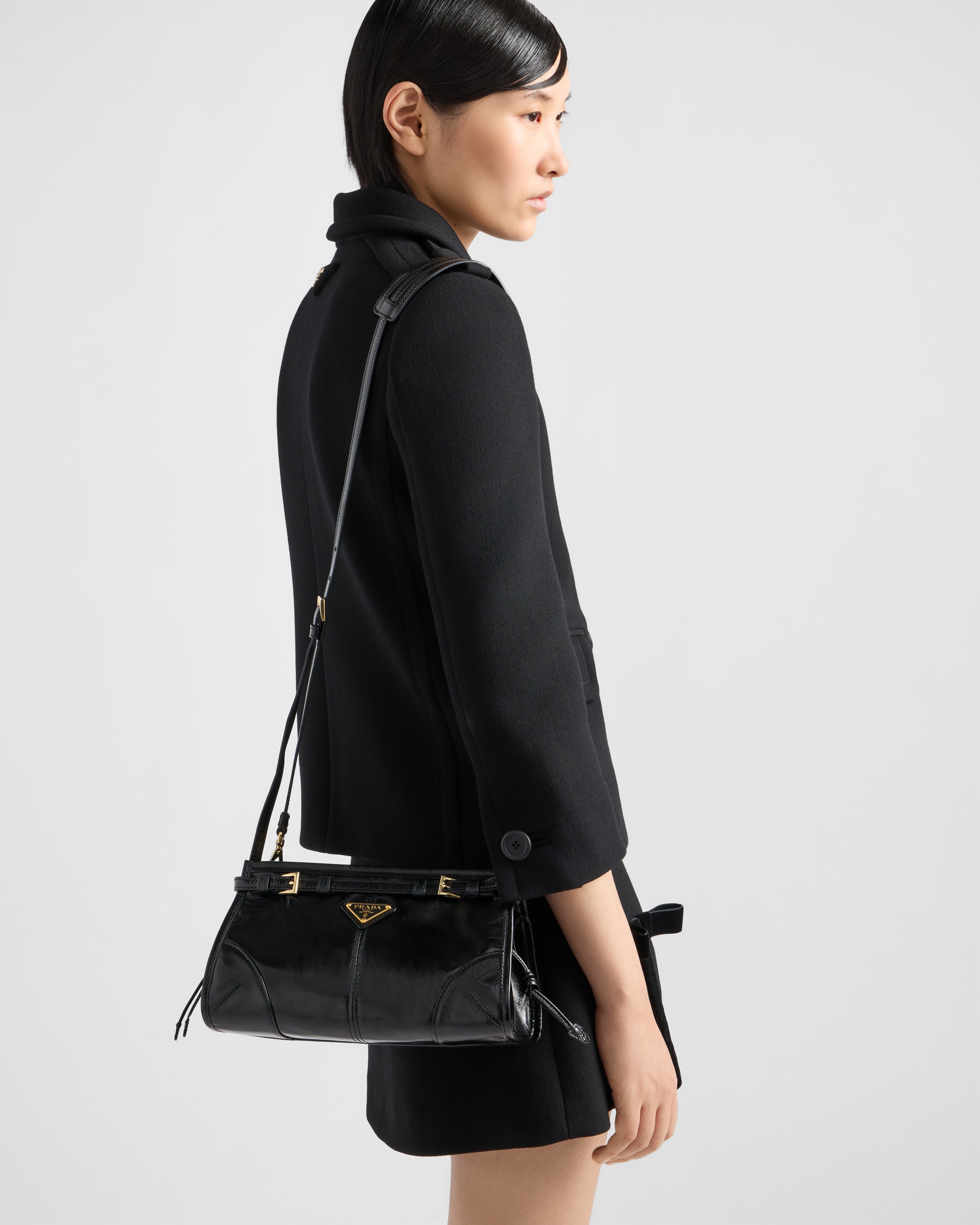 Borse in Pelle Tessuto Jacquard e Nylon da Donna PRADA
