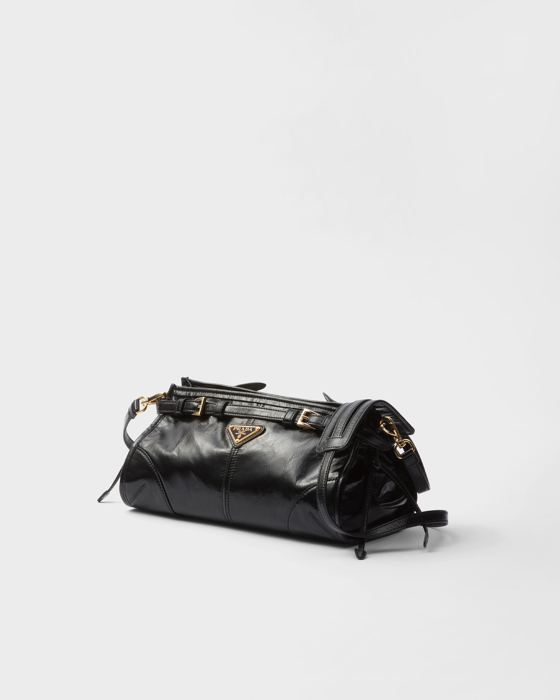 SHORT PRIMA BAG SAFE LEATHER - BLACK