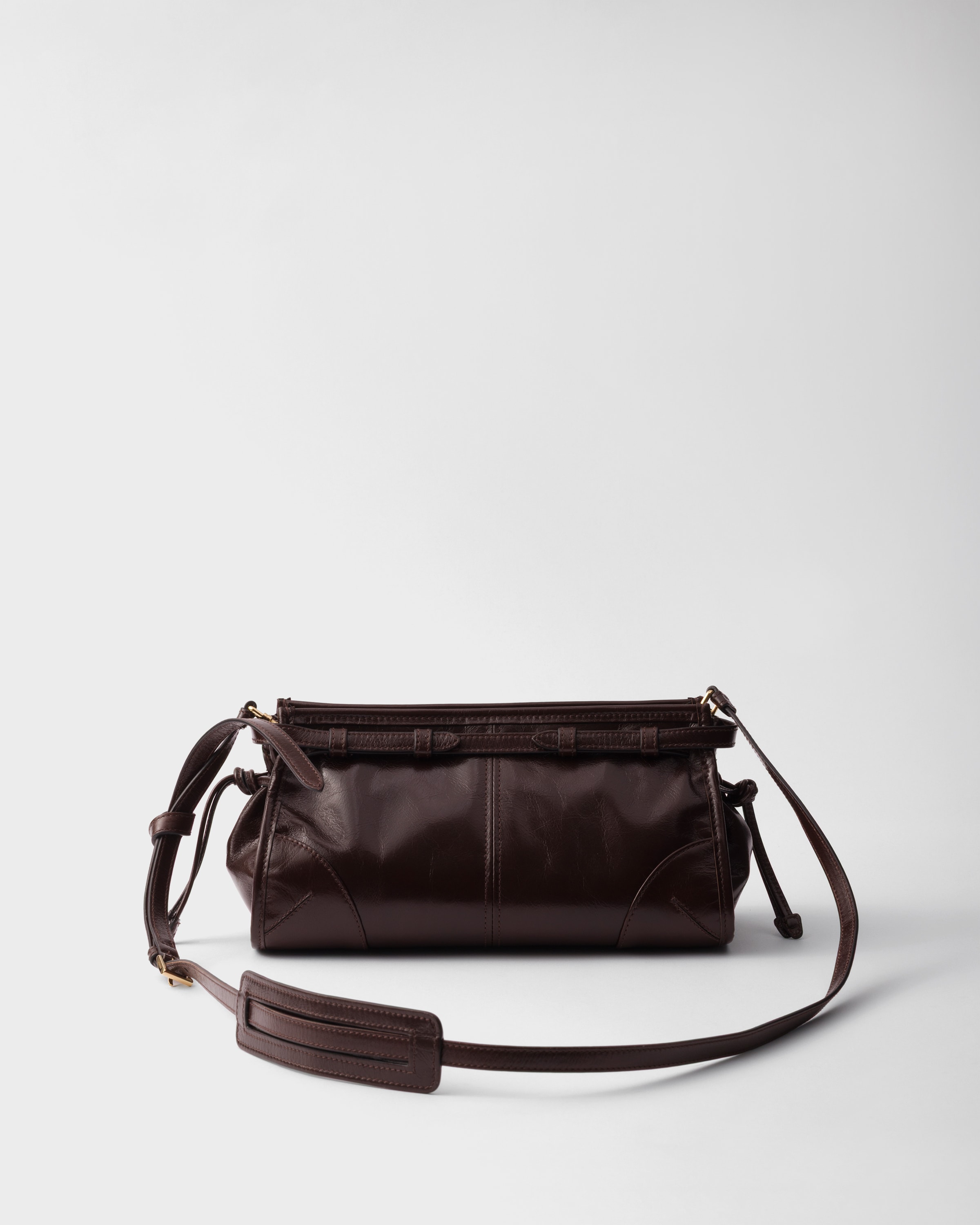 ショルダーバッグ・ポシェット PRADA Brown leather crossbody bag (1BL055VOBN2HIL F0BW5) Prada - Beige Leather Hobo Shoulder Bag | Mitchell Stores