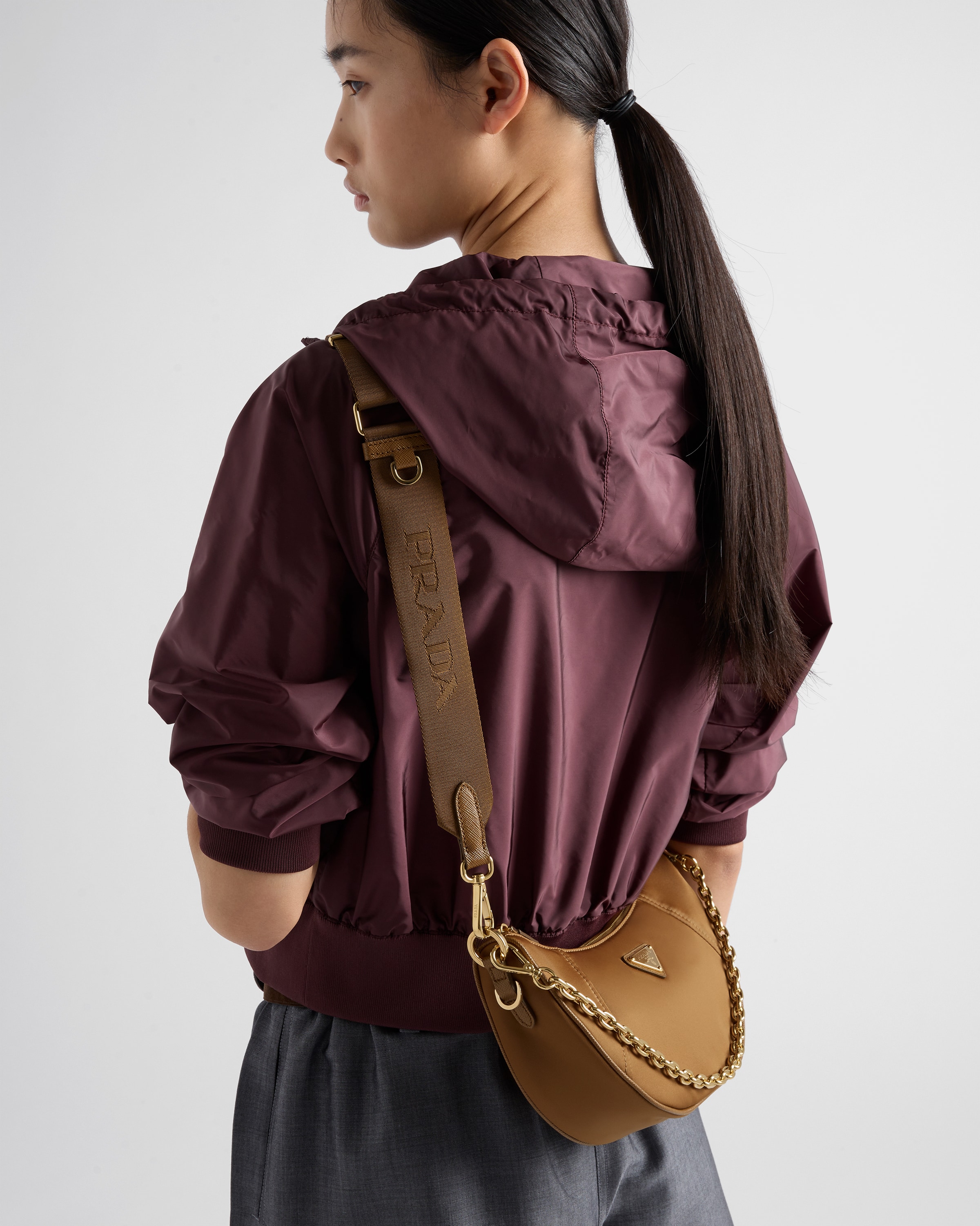 ★PRADA★DEMI-LUNE ラージ ショルダーバッグ Black Prada Demi-lune Re-Nylon shoulder bag | PRADA