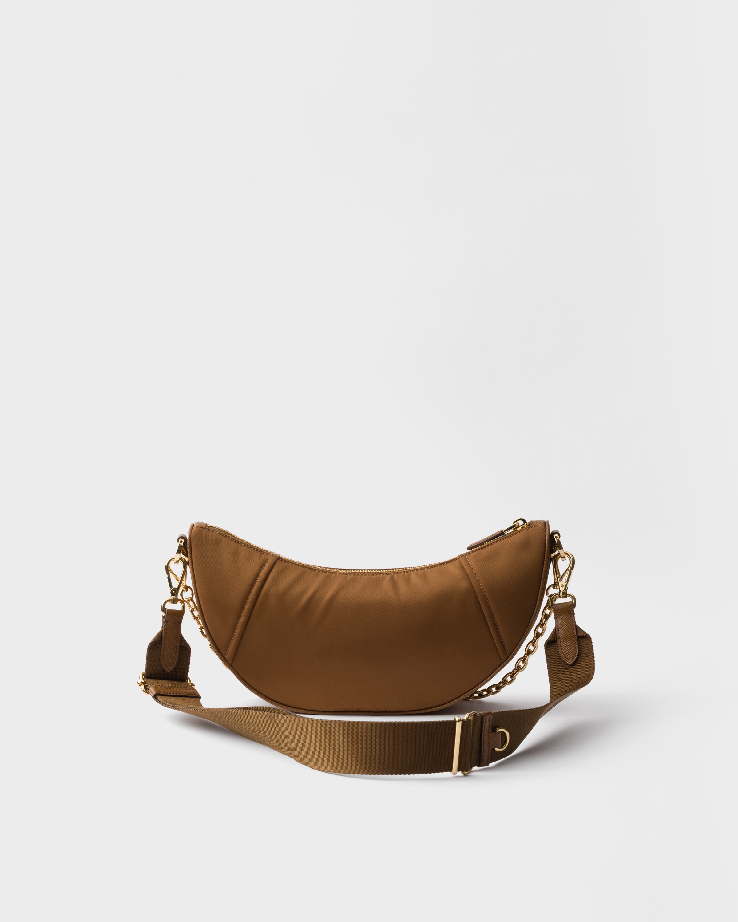 Prada Womens Brown Re-nylon Brand-plaque Shoulder Bag In Brandy