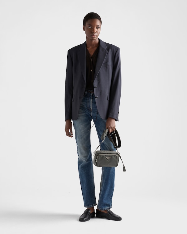 Re-Nylon mini shoulder bag - Mercury Gray Re-Nylon mini shoulder bag - Mercury Gray