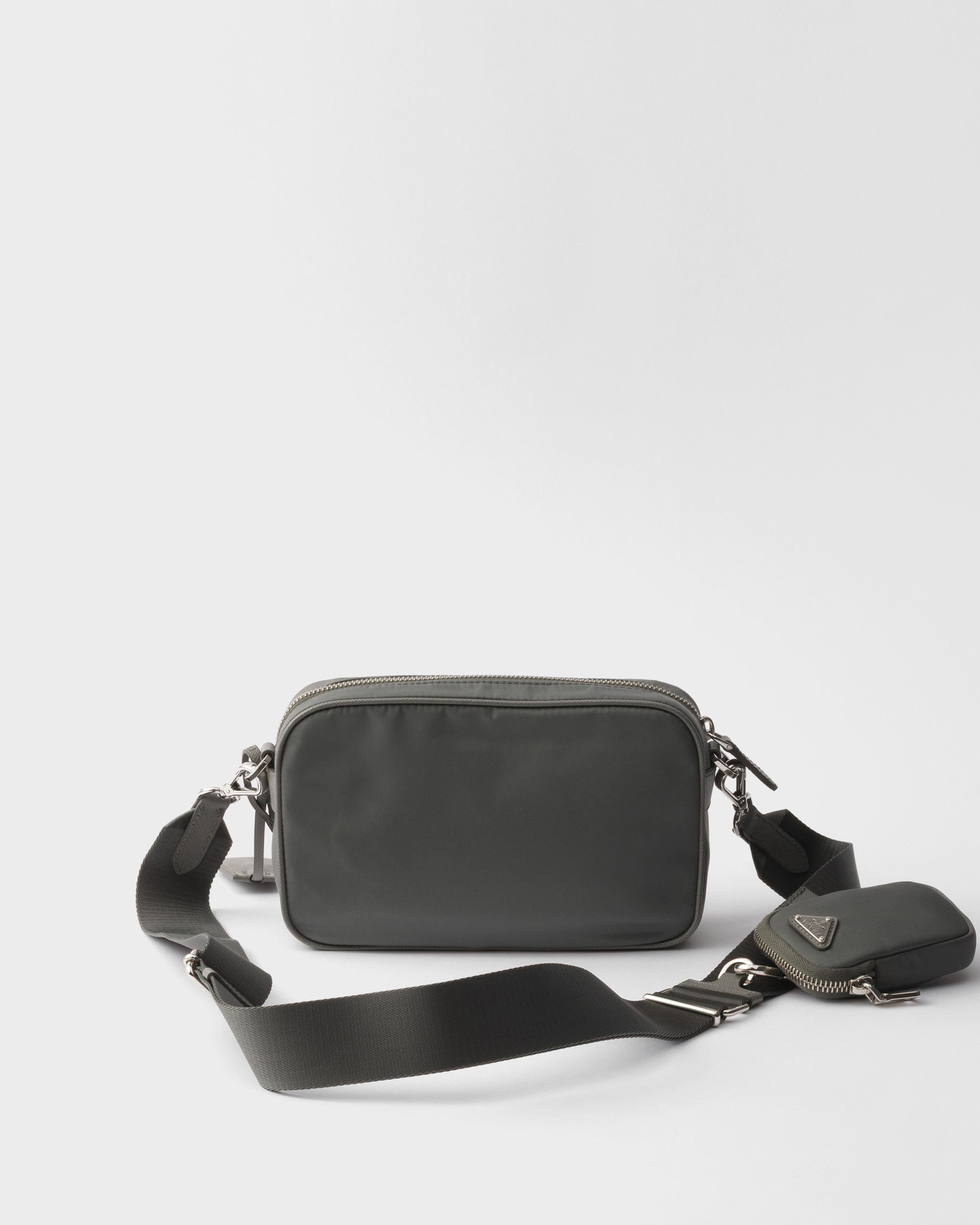 Mercury Gray Re-nylon Mini Shoulder Bag | PRADA - United States