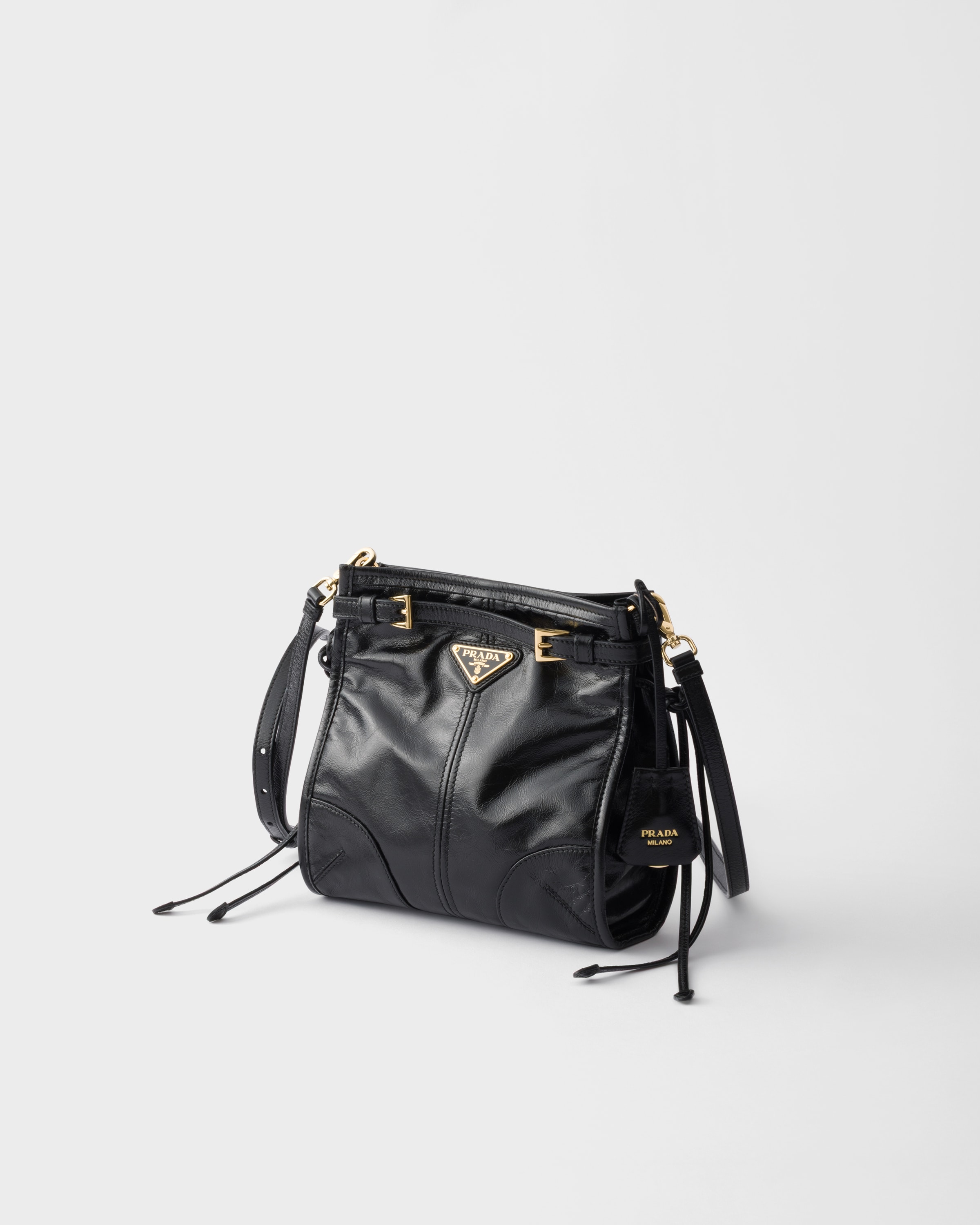 ブラック プラダ ボニー レザー ミニ ショルダーバッグ | PRADA - 日本