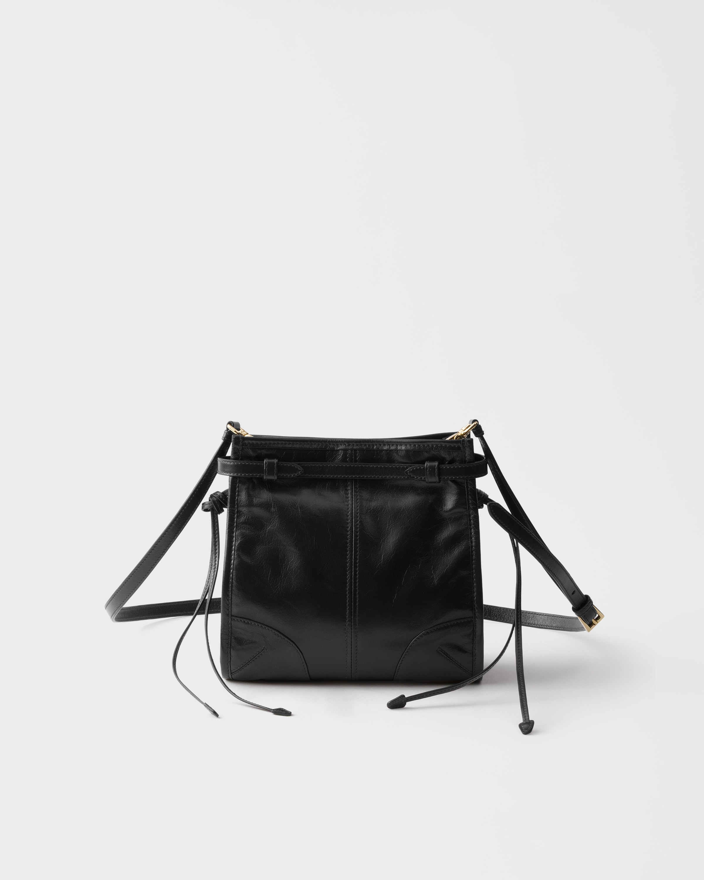 ブラック プラダ ボニー レザー ミニ ショルダーバッグ | PRADA