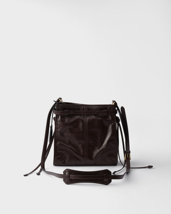 Prada Bonnie leather mini shoulder bag - Dark Brown Prada Bonnie leather mini shoulder bag - Dark Brown