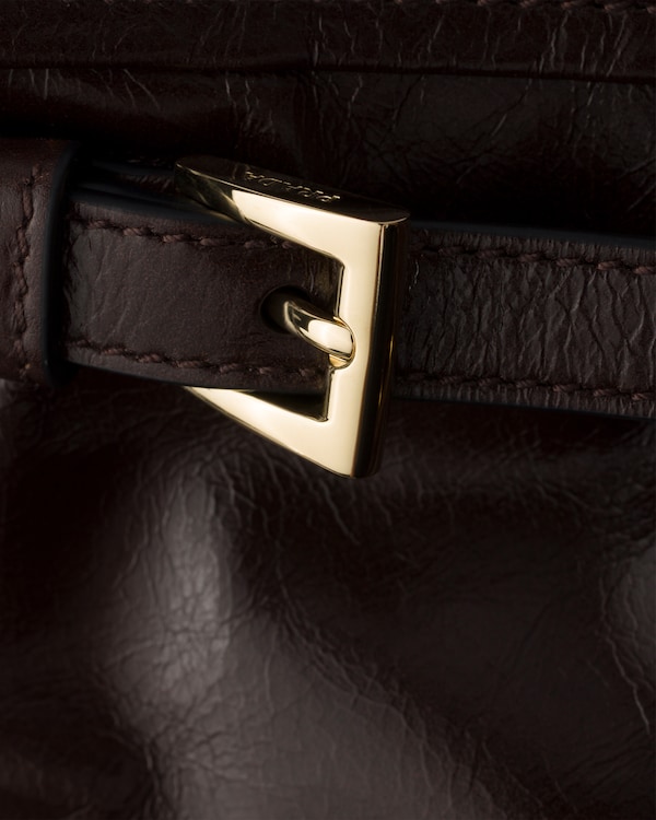 Prada Bonnie leather mini shoulder bag - Dark Brown Prada Bonnie leather mini shoulder bag - Dark Brown