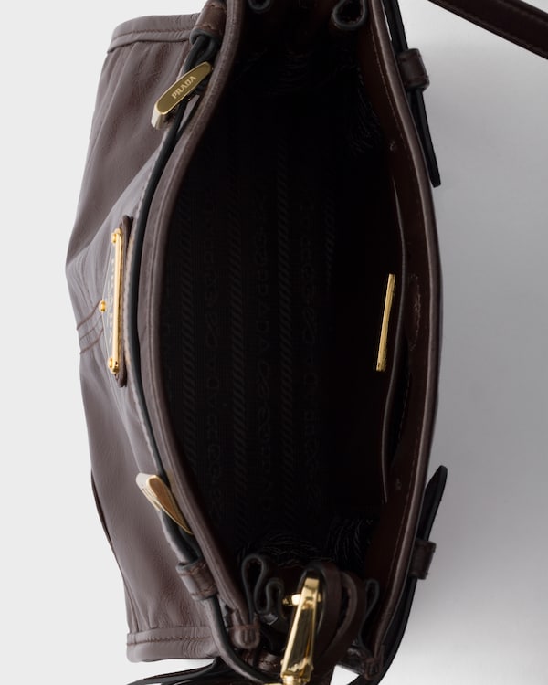 Prada Bonnie leather mini shoulder bag - Dark Brown Prada Bonnie leather mini shoulder bag - Dark Brown