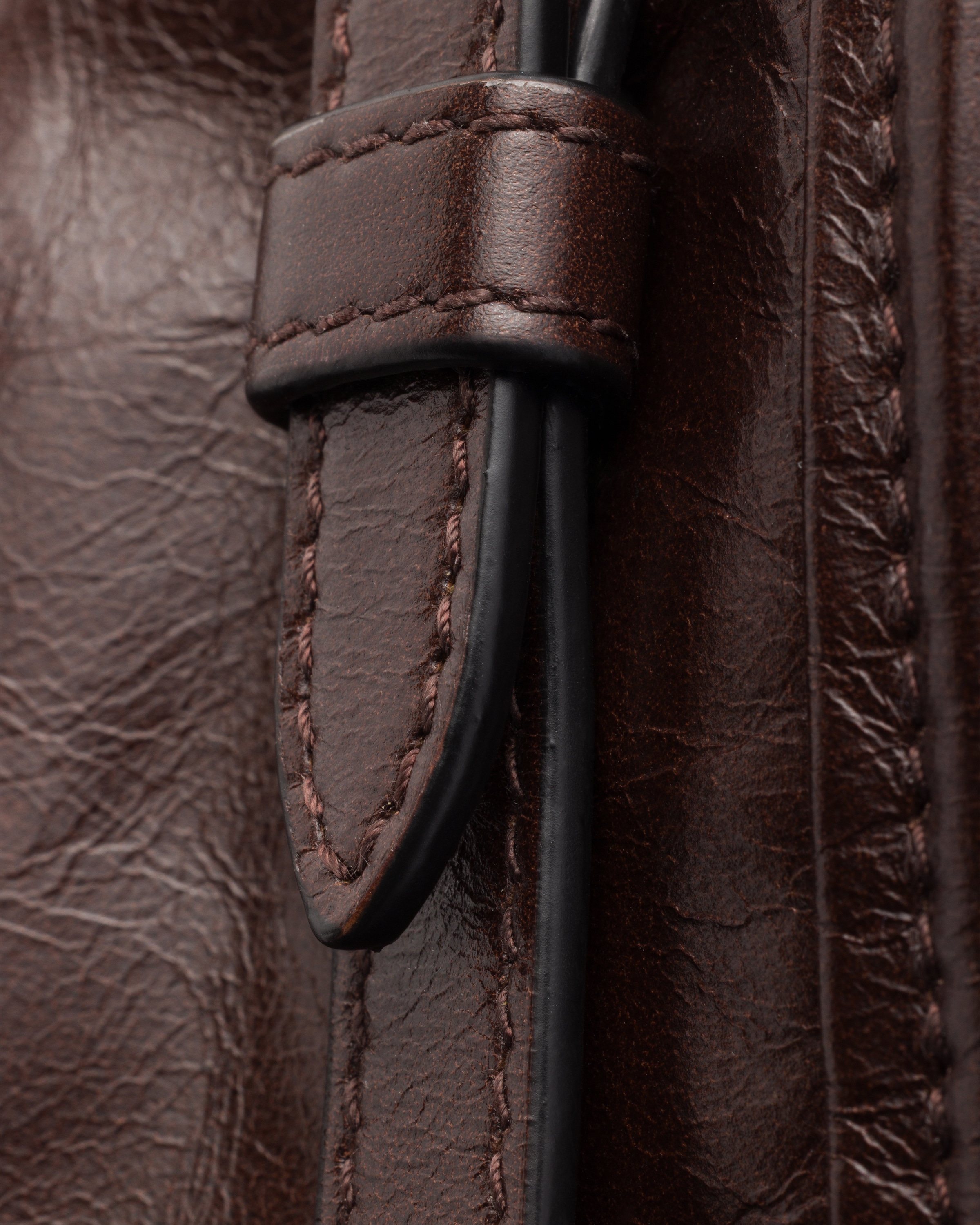 Dark Brown Prada Bonnie leather mini shoulder bag | PRADA - United