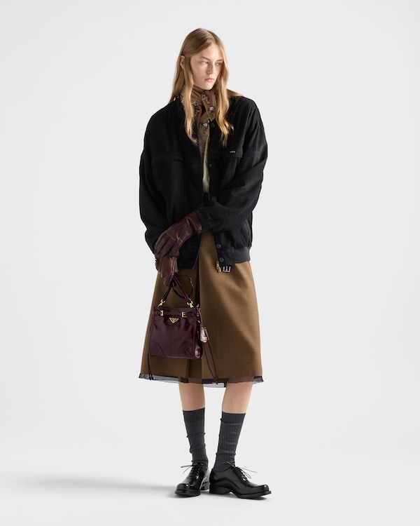 Bandolera minibolso de piel Prada Bonnie - Burdeos Bandolera minibolso de piel Prada Bonnie - Burdeos