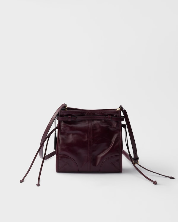 Bandolera minibolso de piel Prada Bonnie - Burdeos Bandolera minibolso de piel Prada Bonnie - Burdeos