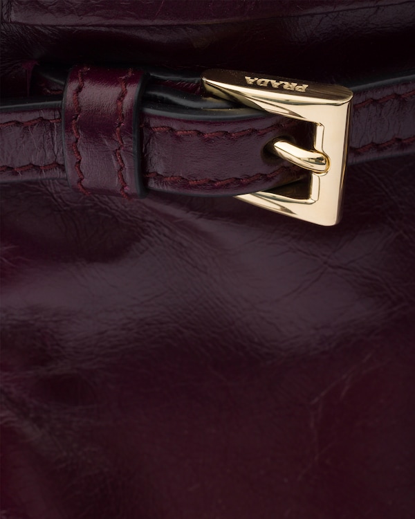 Bandolera minibolso de piel Prada Bonnie - Burdeos Bandolera minibolso de piel Prada Bonnie - Burdeos