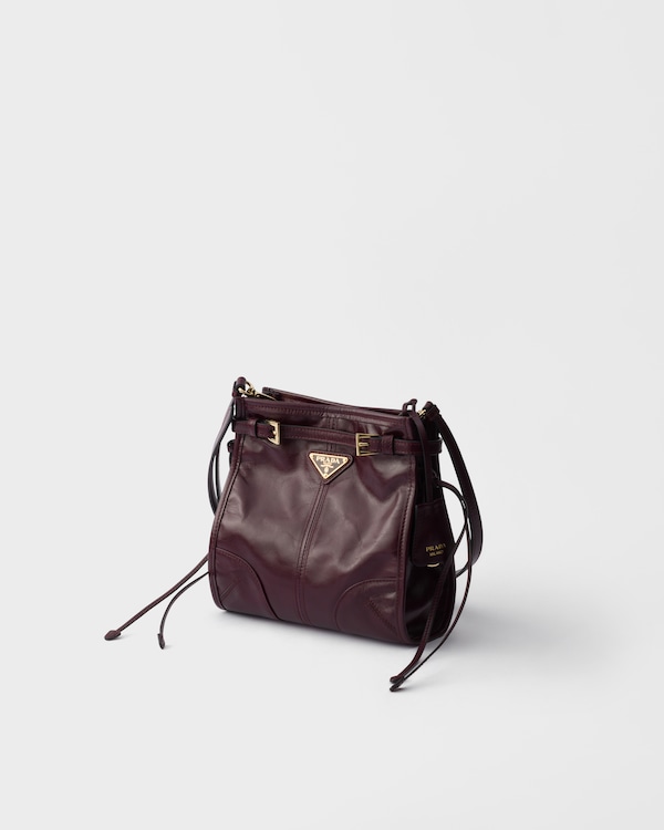Bandolera minibolso de piel Prada Bonnie - Burdeos Bandolera minibolso de piel Prada Bonnie - Burdeos