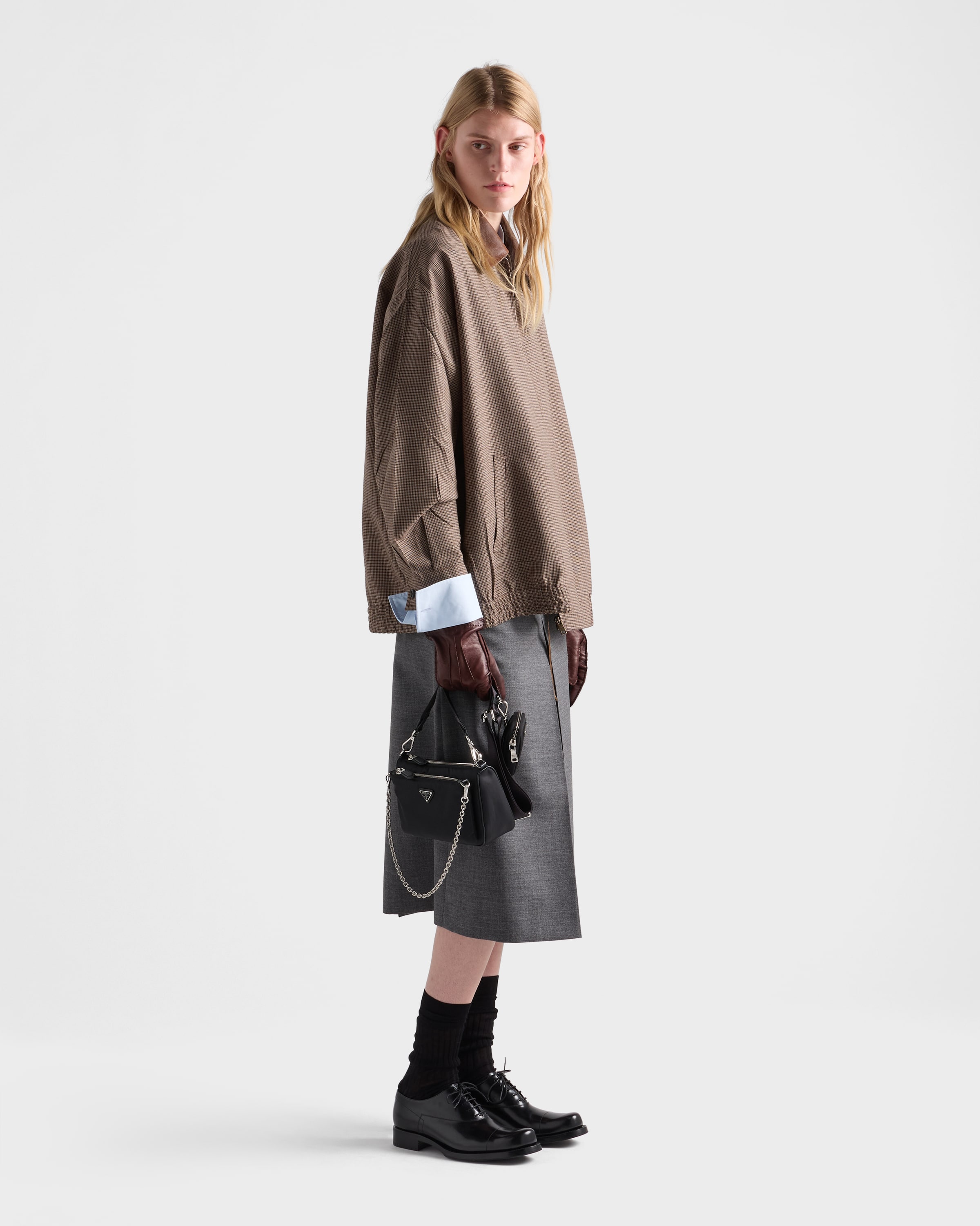 Black Re-nylon And Saffiano Leather Mini Shoulder Bag | PRADA