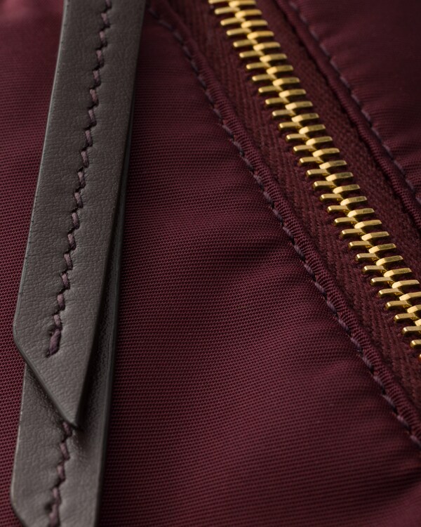 Prada Explore small Re-Nylon and leather shoulder bag - Burgundy Prada Explore small Re-Nylon and leather shoulder bag - Burgundy