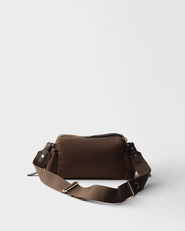 Prada Explore small Re-Nylon and leather shoulder bag - Sienna Prada Explore small Re-Nylon and leather shoulder bag - Sienna