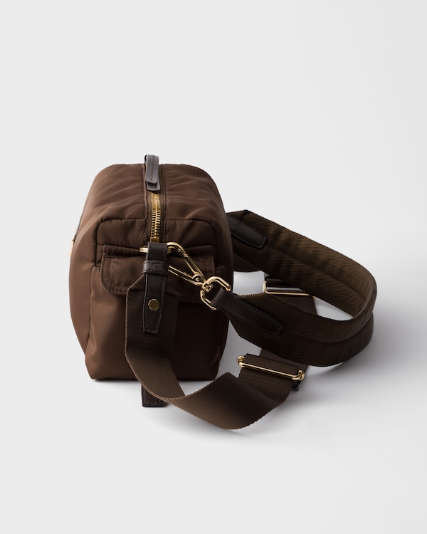 Prada Explore small Re-Nylon and leather shoulder bag - Sienna Prada Explore small Re-Nylon and leather shoulder bag - Sienna