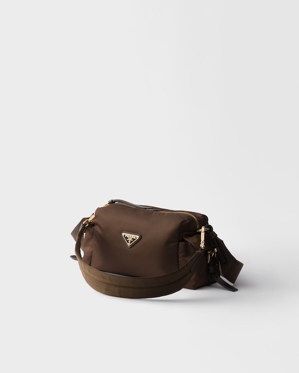 Prada Explore small Re-Nylon and leather shoulder bag - Sienna Prada Explore small Re-Nylon and leather shoulder bag - Sienna
