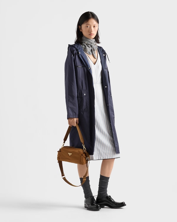 Prada Explore small Re-Nylon and leather shoulder bag - Brandy Prada Explore small Re-Nylon and leather shoulder bag - Brandy