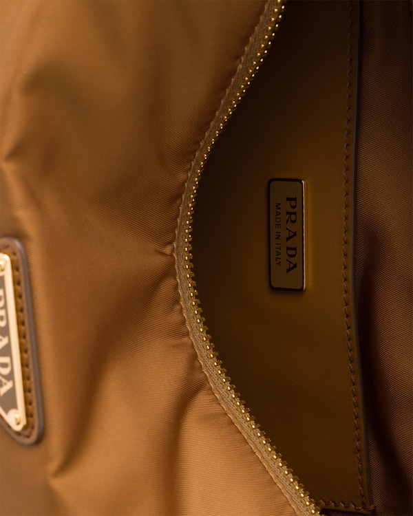 Prada Explore small Re-Nylon and leather shoulder bag - Brandy Prada Explore small Re-Nylon and leather shoulder bag - Brandy