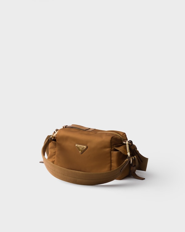 Prada Explore small Re-Nylon and leather shoulder bag - Brandy Prada Explore small Re-Nylon and leather shoulder bag - Brandy