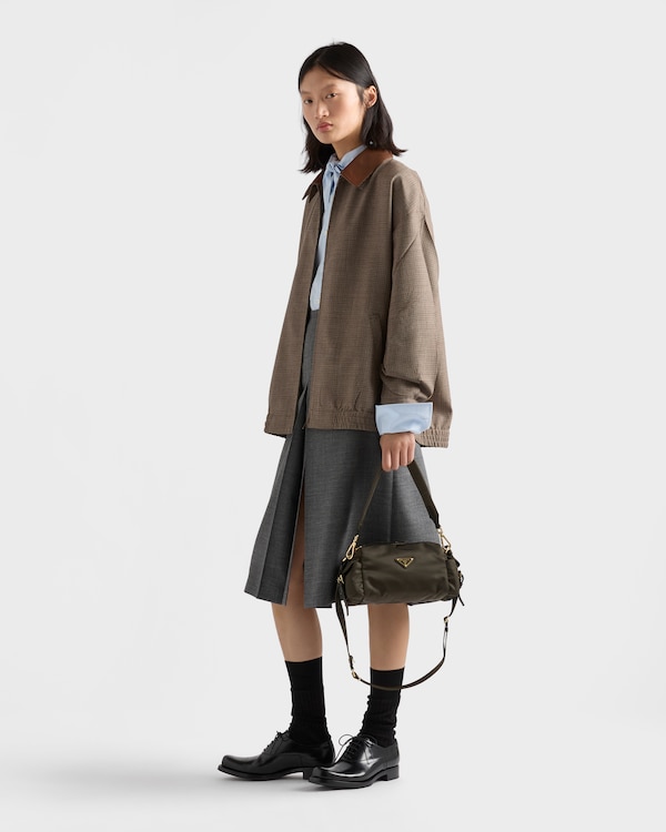 Prada Explore small Re-Nylon and leather shoulder bag - Forest Prada Explore small Re-Nylon and leather shoulder bag - Forest