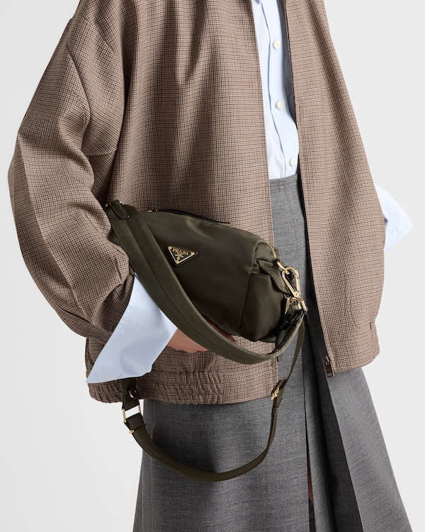 Prada Explore small Re-Nylon and leather shoulder bag - Forest Prada Explore small Re-Nylon and leather shoulder bag - Forest