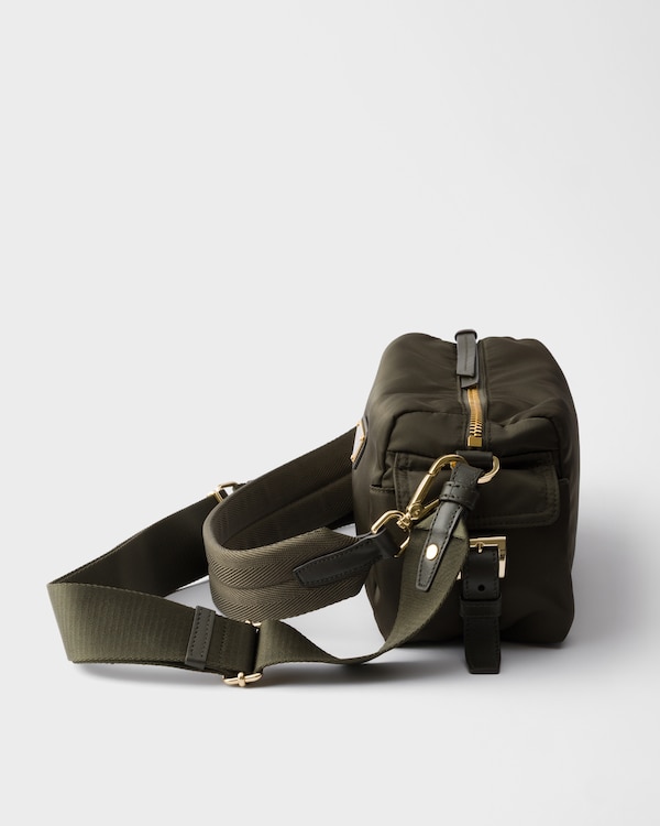 Prada Explore small Re-Nylon and leather shoulder bag - Forest Prada Explore small Re-Nylon and leather shoulder bag - Forest