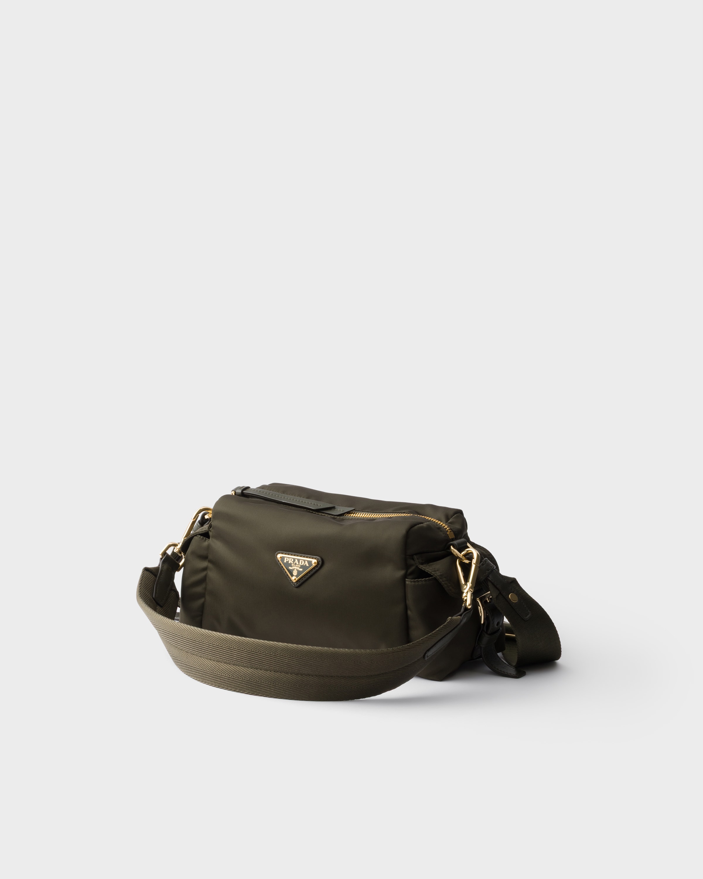 Forest Prada Explore Small Re-nylon And Leather Shoulder Bag