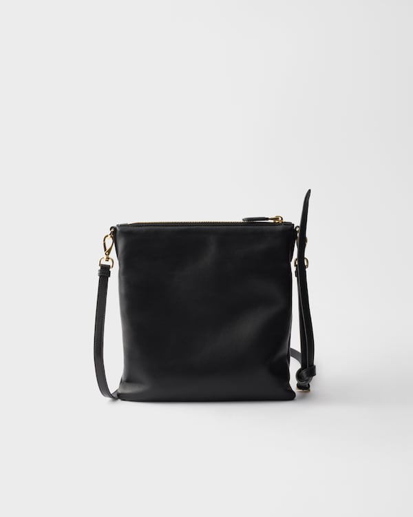 Mini sac porté épaule en cuir nappa - Noir Mini sac porté épaule en cuir nappa - Noir