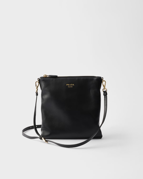 Mini sac porté épaule en cuir nappa - Noir Mini sac porté épaule en cuir nappa - Noir
