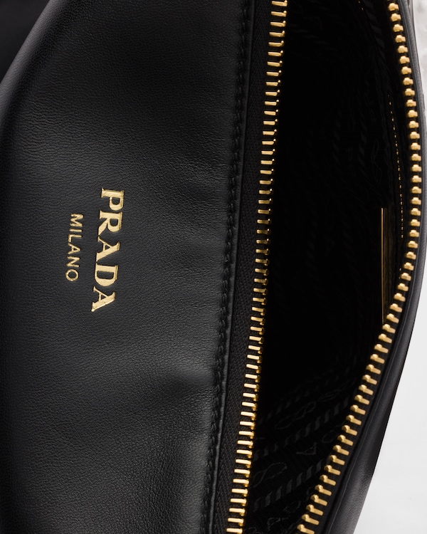Mini sac porté épaule en cuir nappa - Noir Mini sac porté épaule en cuir nappa - Noir