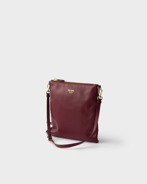 Mini sac porté épaule en cuir nappa - Cerise Mini sac porté épaule en cuir nappa - Cerise